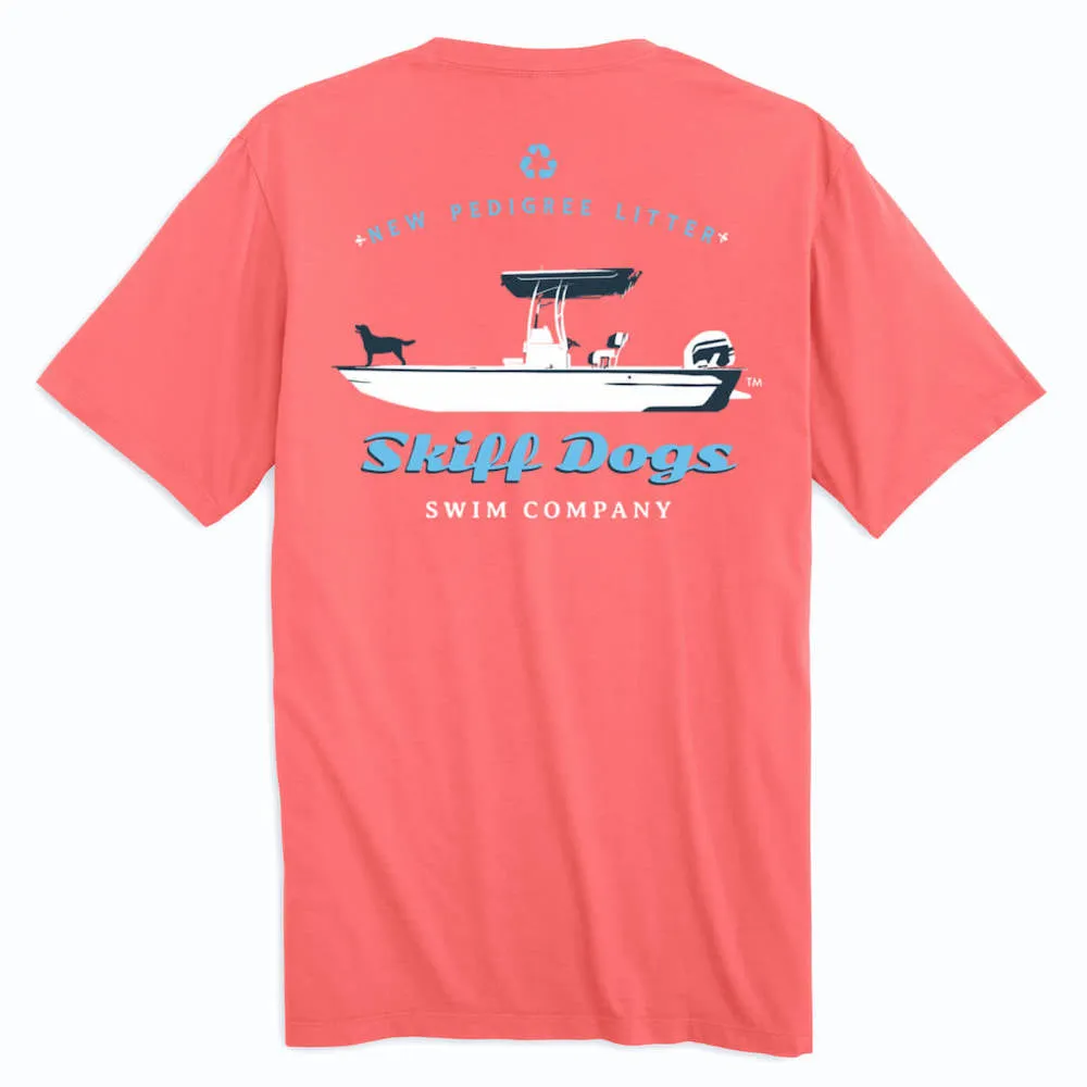 Skiff Dogs: Short Sleeve T-Shirt - Coral