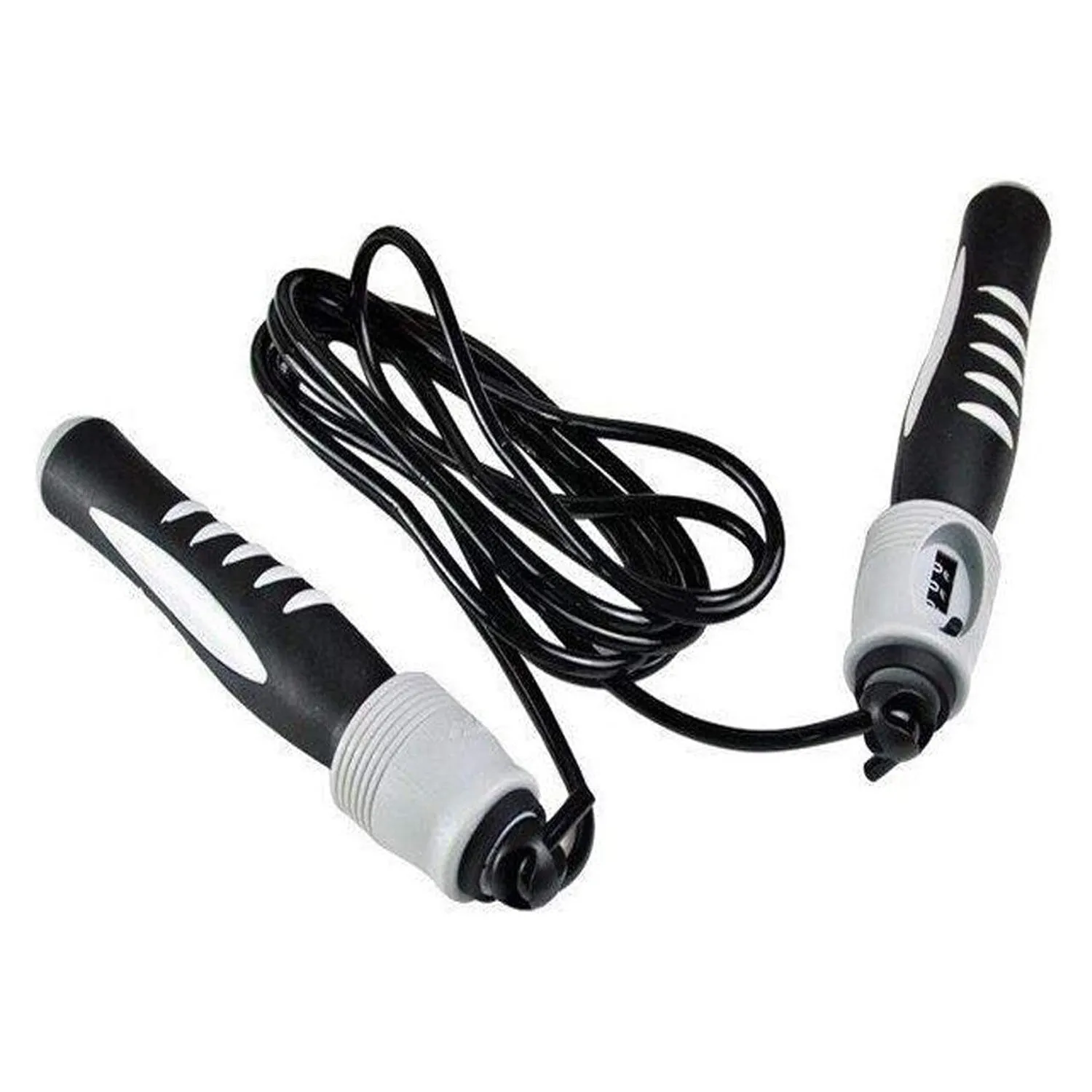 Skipping Rope with Counter EM-9312-Gray Super-speed ball-bearings that ensure smooth