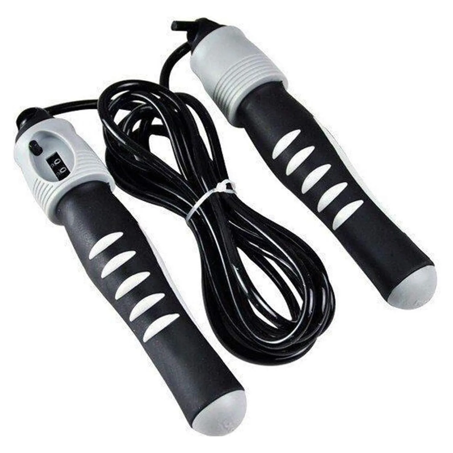 Skipping Rope with Counter EM-9312-Gray Super-speed ball-bearings that ensure smooth