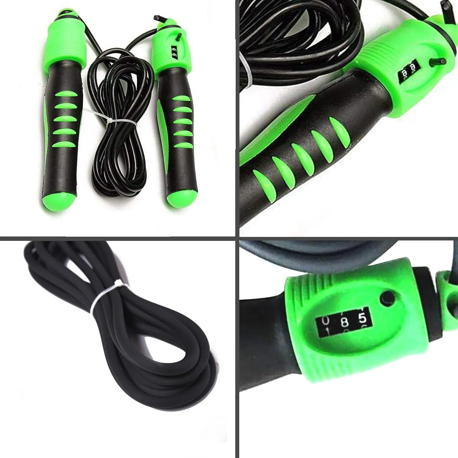 Skipping Rope With Counter EM-9312-Green Nylon rope assembly and very easy to use