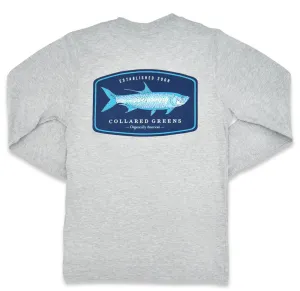 Tarpon Badge: Long Sleeve T-Shirt - Gray