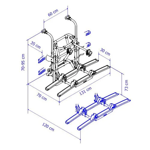 Thule "Lift" Bike Rack V16 Manual Motorhome Caravan